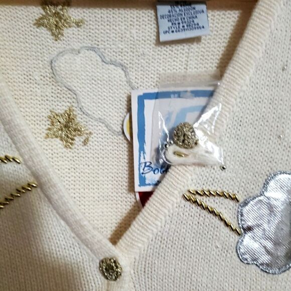 Bobbie Brooks VTG Christmas Sweater Vest Size XL 16-18 - Picture 3 of 6